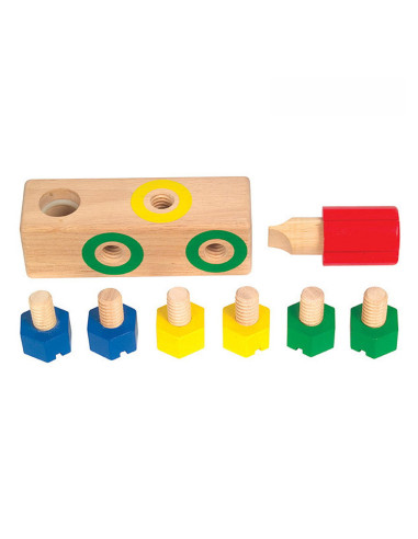 G2003,Screw Block, joc de indemanare cu suruburi, Guidecraft