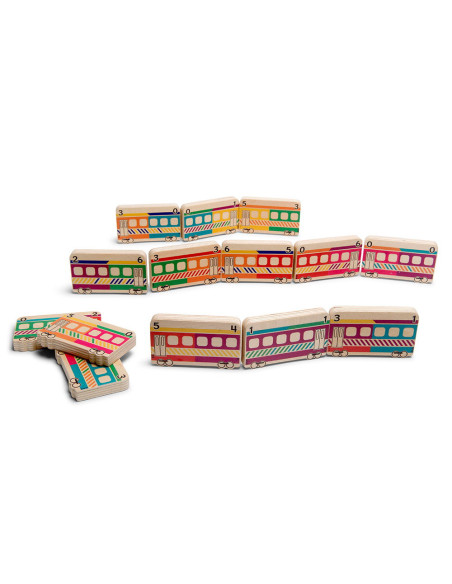 BSGA373,Domino Train, joc educativ din lemn BSGA373,Domino Train, joc educativ din lemn