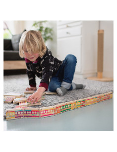 BSGA373,Domino Train, joc educativ din lemn 2