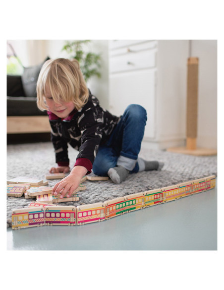 BSGA373,Domino Train, joc educativ din lemn BSGA373,Domino Train, joc educativ din lemn