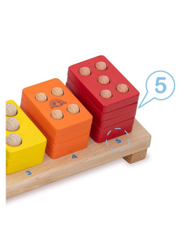 WED-3090,Joc de sortare, stivuire si numarare din lemn, Wonderworld