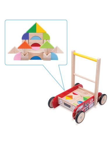 WW-1523,Antemergator, Masina de pompieri cu cuburi, Wonderworld