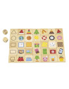 VIG44506,Puzzle de asociere din lemn, Invatam formele, Viga Toys