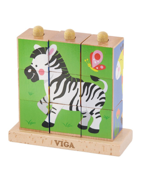 VIG50834,Cuburi montessori, Animale salbatice
