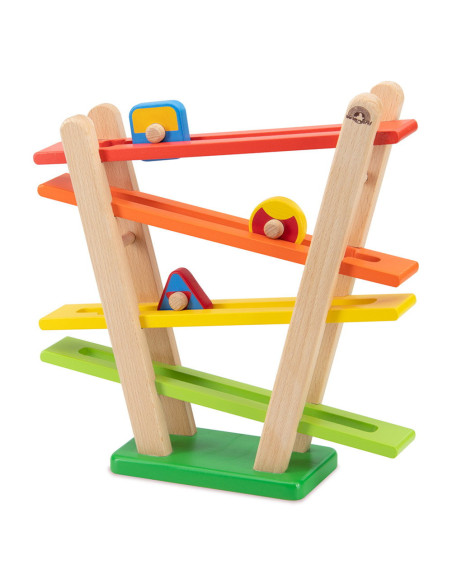 WED-3122,Pista de curse din lemn cu rotite, Wonderworld