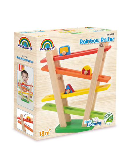 WED-3122,Pista de curse din lemn cu rotite, Wonderworld