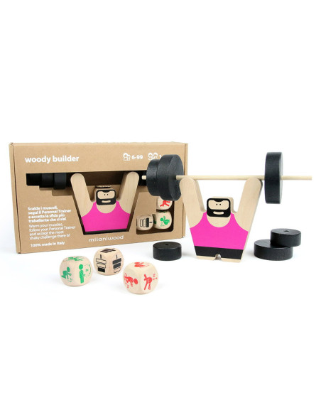 M-MWDB0-001,Woody Builder, joc de motricitate din lemn, Milaniwood