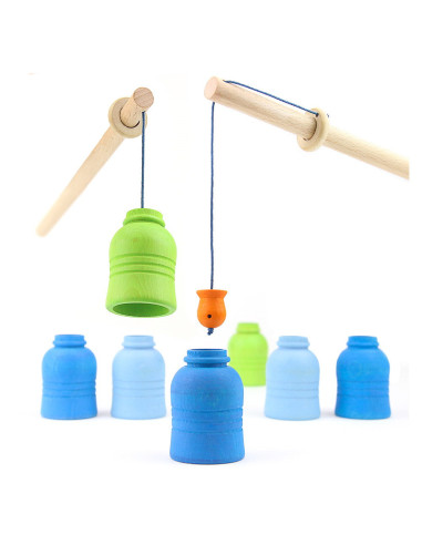 M-MCMW-001,Fish & Clean, joc de pescuit din lemn, Milaniwood