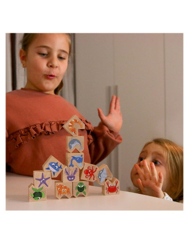 M-MCMW-006,Animale acvatice haioase, joc de echilibru, Milaniwood