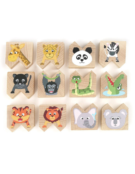 M-MCMW-005,Animale exotice haioase, joc de echilibru, Milaniwood