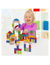 WW-2520,Cuburi constructie din lemn, 75 piese, Wonderworld