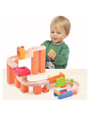 WW-7001,Traseu cu bile din lemn Spin & Swirl, Wonderworld