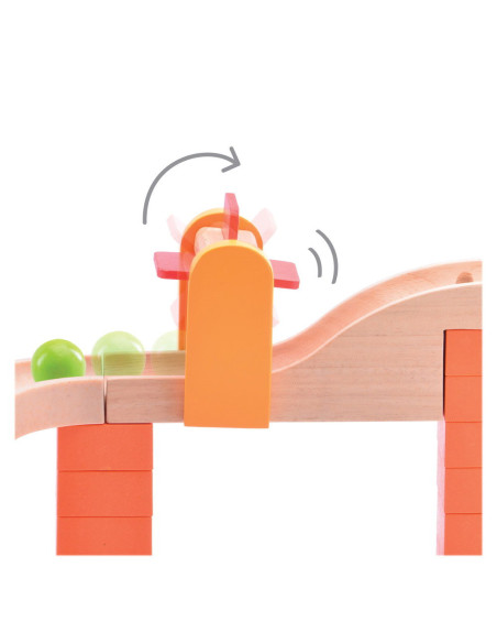 WW-7001,Traseu cu bile din lemn Spin & Swirl, Wonderworld