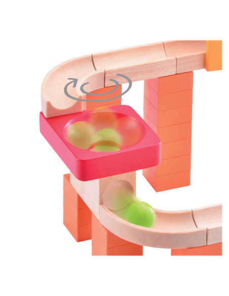 WW-7001,Traseu cu bile din lemn Spin & Swirl, Wonderworld