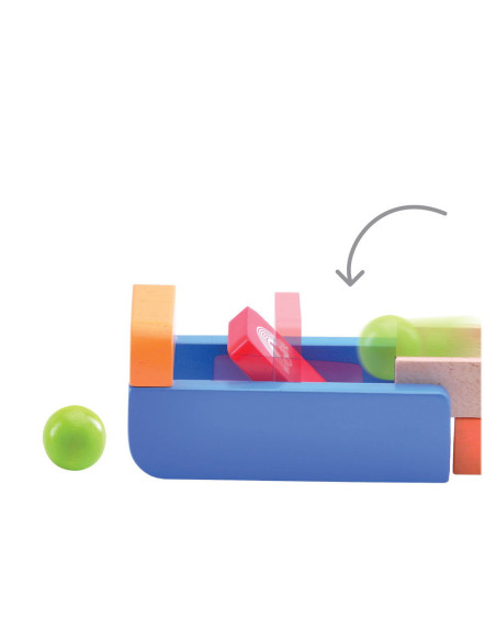 WW-7001,Traseu cu bile din lemn Spin & Swirl, Wonderworld