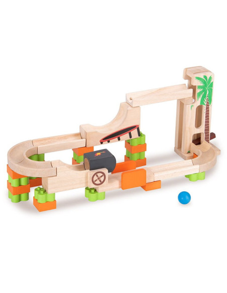 WW-7023,Traseu cu bile din lemn Flip Up, Wonderworld