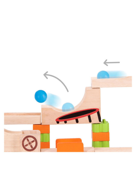 WW-7023,Traseu cu bile din lemn Flip Up, Wonderworld