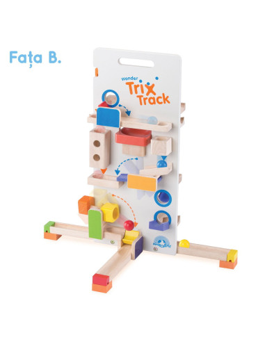 WW-7010,Traseu cu bile din lemn Tower Launcher, Wonderworld