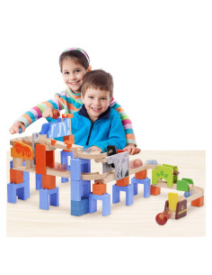 WW-7021,Traseu cu bile din lemn XXL Double Sprinting Balls 2