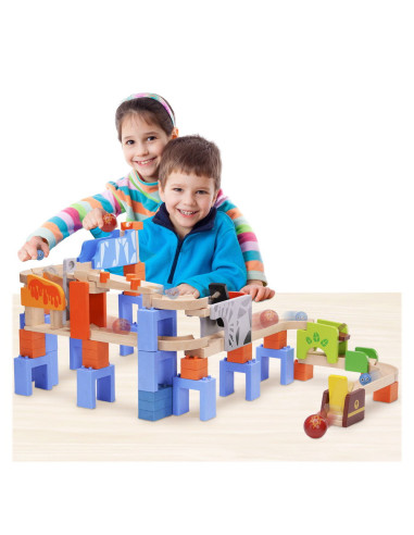 WW-7021,Traseu cu bile din lemn XXL Double Sprinting Balls