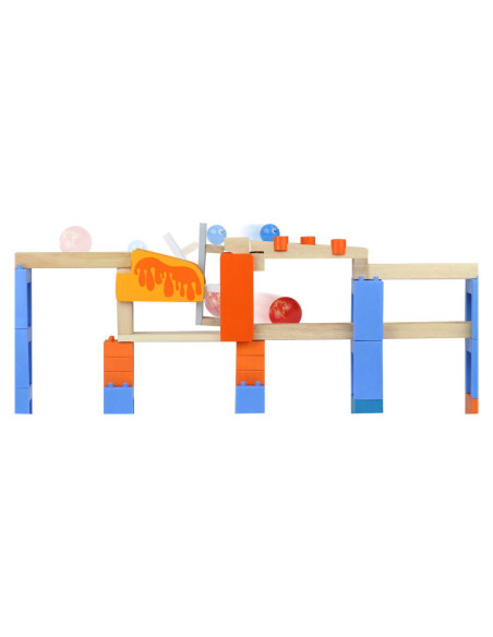 WW-7021,Traseu cu bile din lemn XXL Double Sprinting Balls