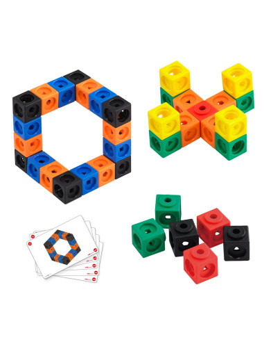 EDX-75190,Math Cubes, cuburi interconectabile, set 125 piese