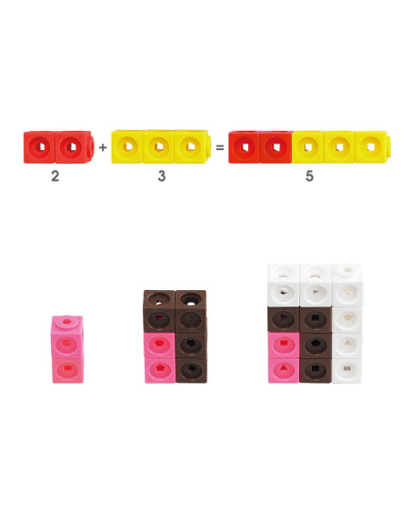 EDX-75190,Math Cubes, cuburi interconectabile, set 125 piese