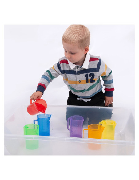 TIK-73103,Cani transparente colorate, set 6 buc., TickiT