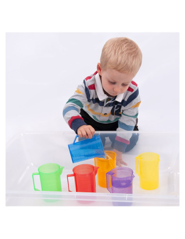 TIK-73103,Cani transparente colorate, set 6 buc., TickiT