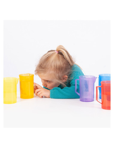 TIK-73103,Cani transparente colorate, set 6 buc., TickiT