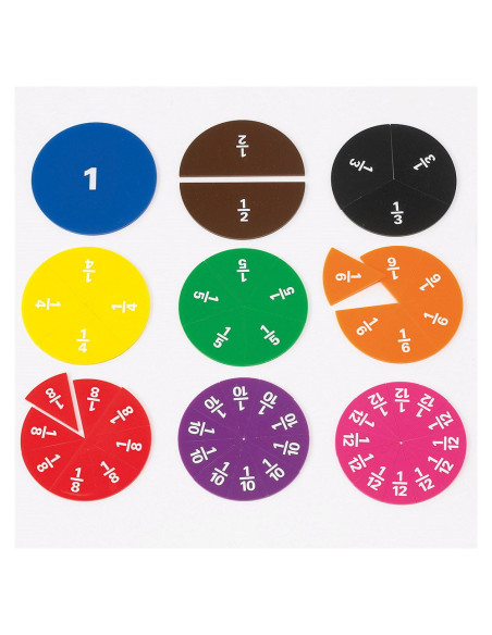 EDX-53851,Cercuri cu fractii, set cu 51 piese