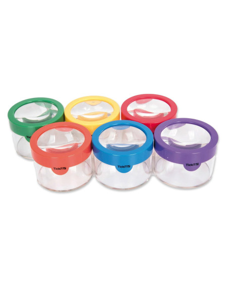 TIK-61094,Rainbow Viewers, borcane cu lupa, set 6 piese, TickiT