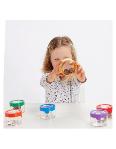 TIK-61094,Rainbow Viewers, borcane cu lupa, set 6 piese, TickiT