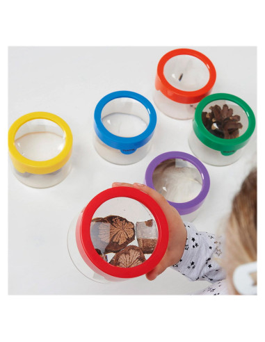 TIK-61094,Rainbow Viewers, borcane cu lupa, set 6 piese, TickiT