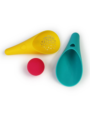 QT172970,Cuppi, set lopetica cu sita si minge, turcoaz, Quut Toys