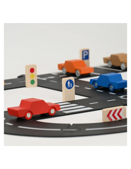 WTP-8RB1,Semne de circulatie din lemn, 8 piese, Waytoplay