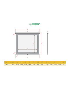 SP3302,Sopar ecran de proiectie manual Plat 300*208 16:9 "SP3302" 2