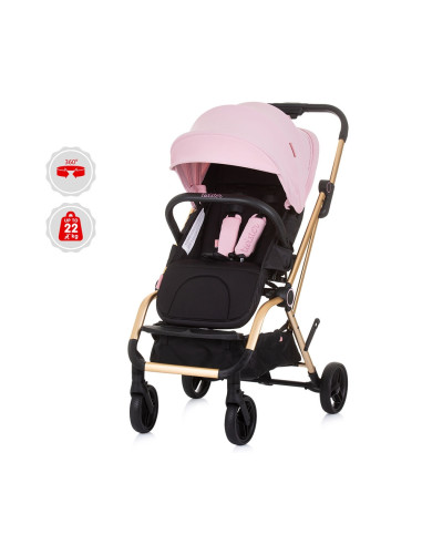 LKTW02303RW,Carucior Chipolino Twister rose water cu sezut rotativ