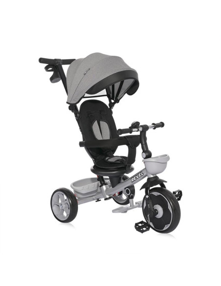 10050630001,Tricicleta pentru copii, Revel, sezut rotativ la 360 grade, 1-5 Ani, Grey