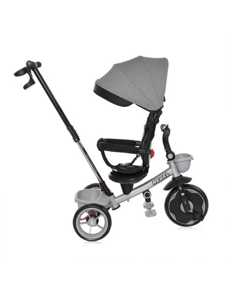 10050630001,Tricicleta pentru copii, Revel, sezut rotativ la 360 grade, 1-5 Ani, Grey