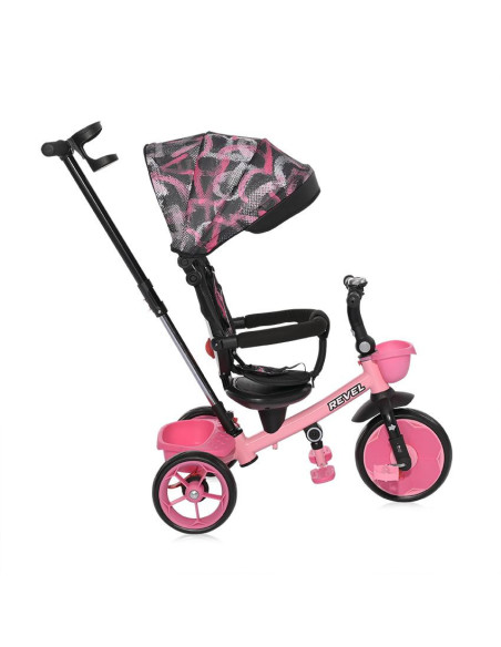 10050630002,Tricicleta pentru copii, Revel, sezut rotativ la 360 grade, 1-5 Ani, Pink