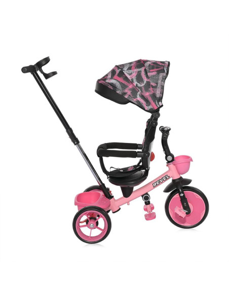 10050630002,Tricicleta pentru copii, Revel, sezut rotativ la 360 grade, 1-5 Ani, Pink