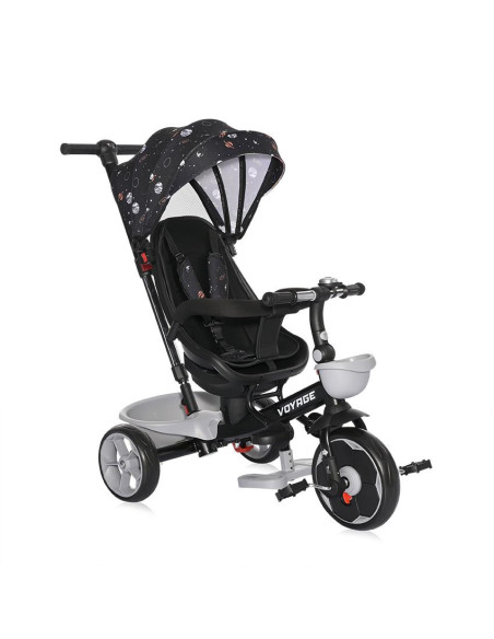 10050642345,Tricicleta pentru copii, Voyage, cu sezut reversibil, 1-5 Ani, Black Cosmos