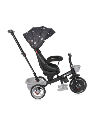 10050642345,Tricicleta pentru copii, Voyage, cu sezut reversibil, 1-5 Ani, Black Cosmos