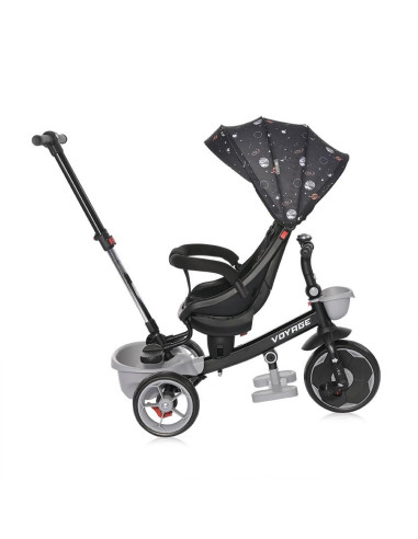 10050642345,Tricicleta pentru copii, Voyage, cu sezut reversibil, 1-5 Ani, Black Cosmos