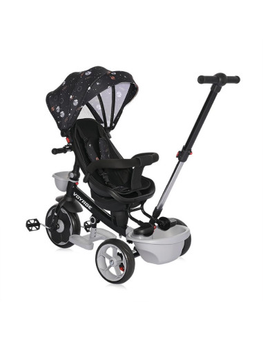 10050642345,Tricicleta pentru copii, Voyage, cu sezut reversibil, 1-5 Ani, Black Cosmos