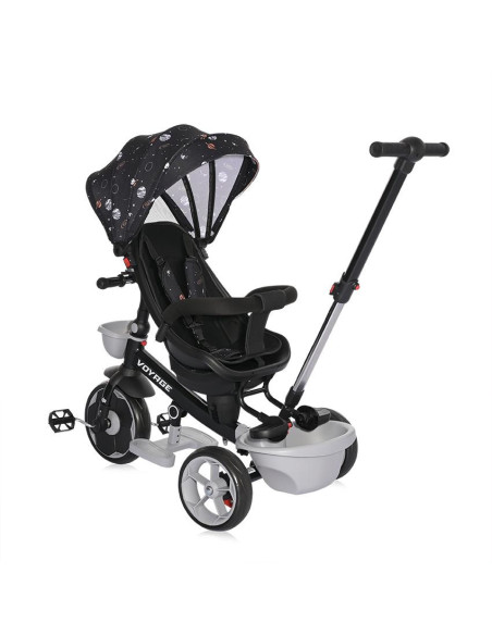10050642345,Tricicleta pentru copii, Voyage, cu sezut reversibil, 1-5 Ani, Black Cosmos