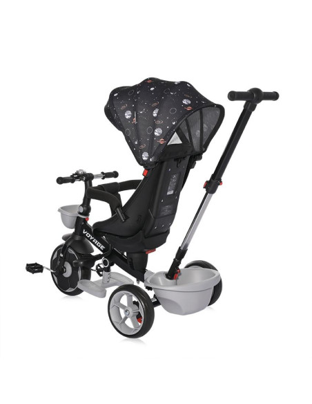 10050642345,Tricicleta pentru copii, Voyage, cu sezut reversibil, 1-5 Ani, Black Cosmos