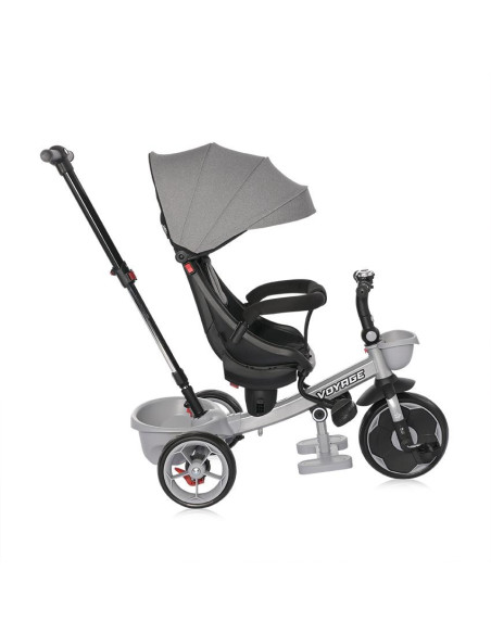10050640001,Tricicleta pentru copii, Voyage, cu sezut reversibil, 1-5 Ani, Grey