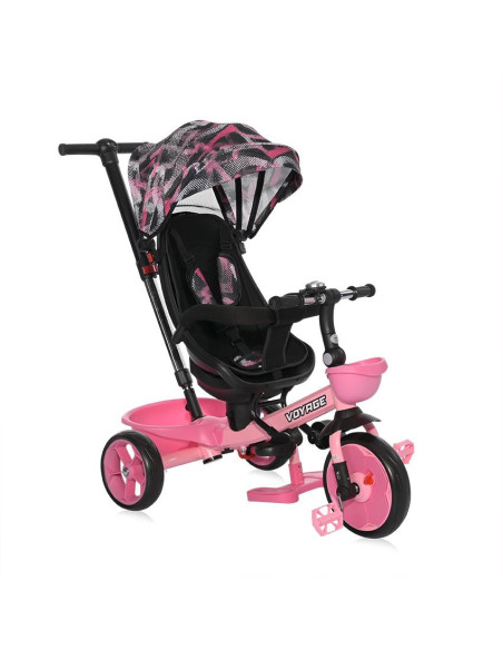 10050640002,Tricicleta pentru copii, Voyage, cu sezut reversibil, 1-5 Ani, Pink